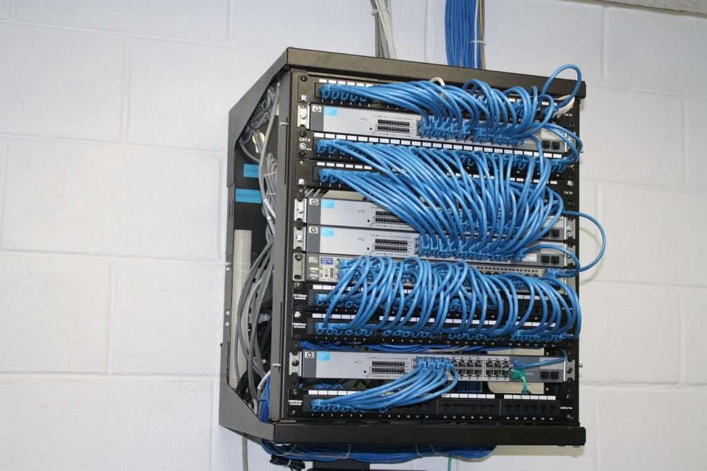 Cat6 Network rack with HP Cure switches